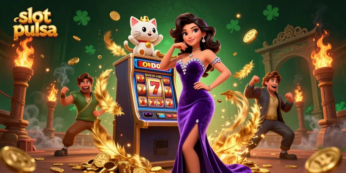 Ikuti permainan mendebarkan yang menampilkan slot pulsa dengan karakter glamor di mesin slot jackpot.