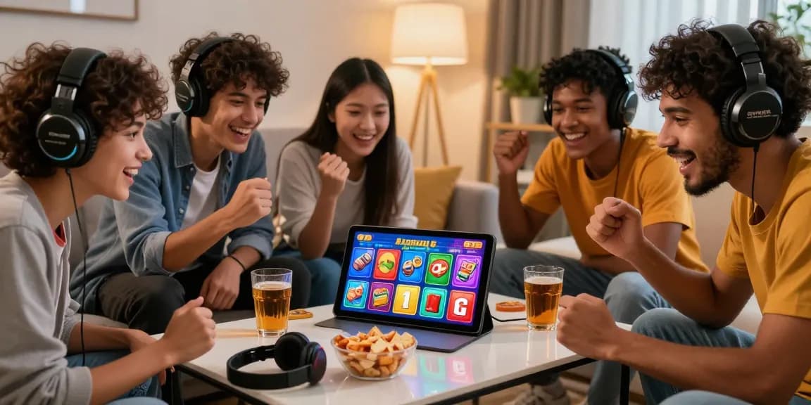 Join game on 3Patti Loot APK with friends in a lively living room setting, showcasing vibrant graphics and excitement.