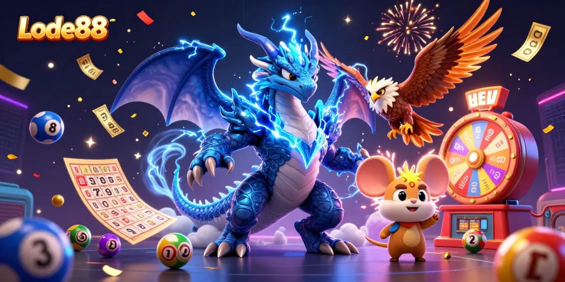 Engage with Lode88's thrilling lottery games featuring dynamic elements like bouncing balls and a vibrant prize wheel.