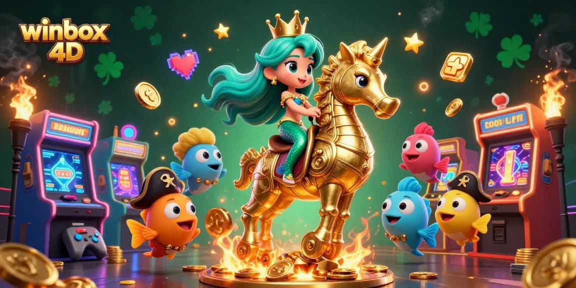 Engage in winbox 4d gaming adventure with a vibrant mermaid scene filled with action.