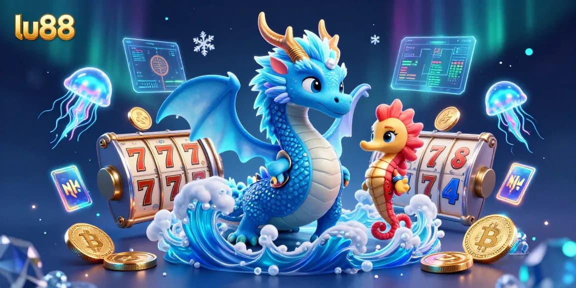Experience thrilling gaming with LU88's vibrant slots and 3D characters amidst a magical underwater scene.