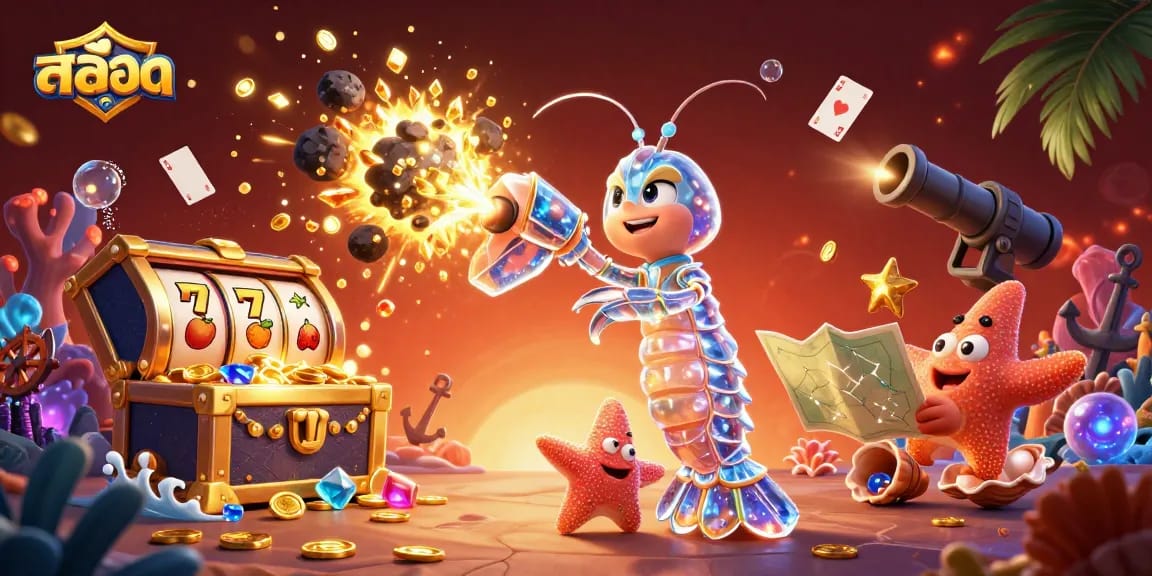 Engage with สล็อต action as a galactic samurai mantis shrimp triumphs in a treasure-filled cosmic setting.