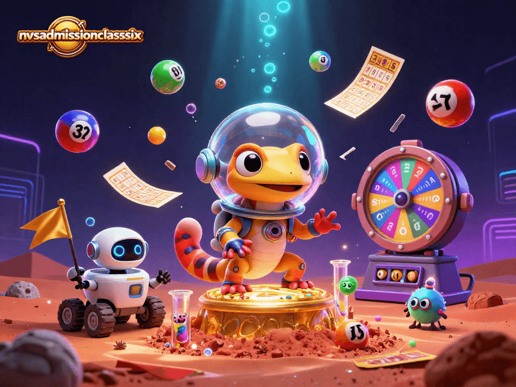 Join the fun with nvsadmissionclasssix as the Martian gecko discovers a golden casino extravaganza.