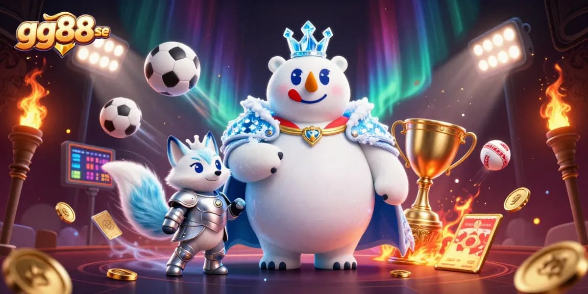 Bet big and win with gg88 se at a vibrant 3D casino featuring dynamic characters and sports elements.