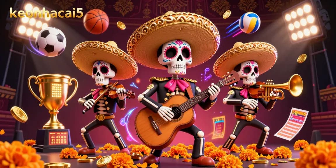 Engage with keonhacai5 and enjoy the thrill of sports betting with vibrant mariachi representations.