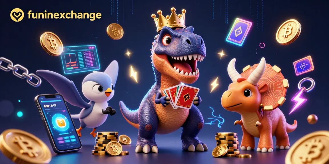 Engage in funinexchange with a dynamic scene featuring a T-Rex shuffling cards and a baby triceratops stacking chips.