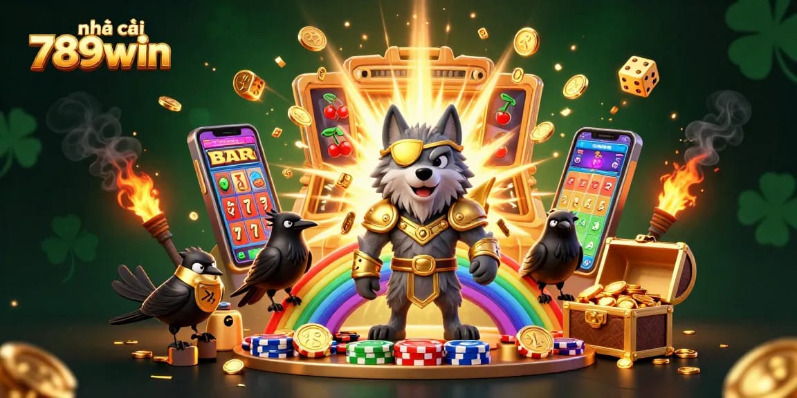 Experience thrilling gameplay at nhà cái 789win with vibrant neon visuals and dynamic casino elements.