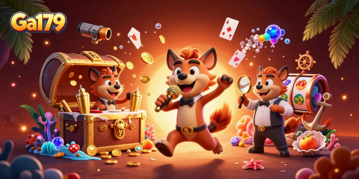 Ga179 features a lively casino scene with animated hyenas in dynamic roles.