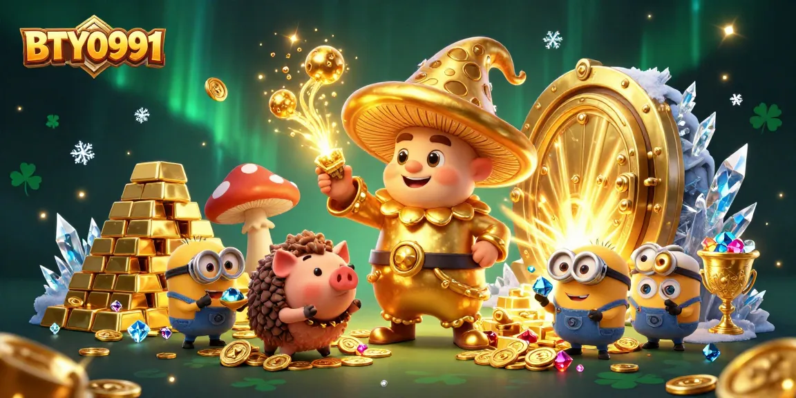 BTY0991 reveals a treasure-filled 3D scene with enchanting characters and dynamic casino elements.