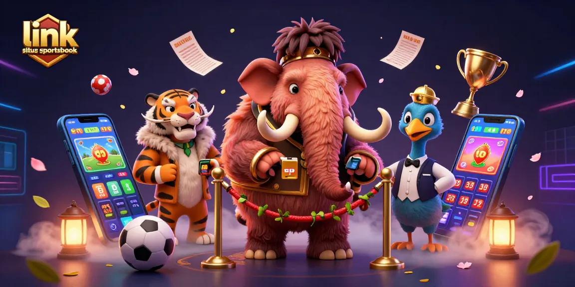Experience thrilling action with link situs sportsbook featuring a mammoth bouncer and VIP guests surrounded by sports betting excitement
