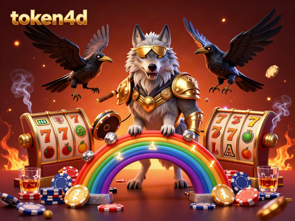 Gambarlah slot token4d yang epik dengan Odin dan burung gagak di latar belakang keberuntungan.
