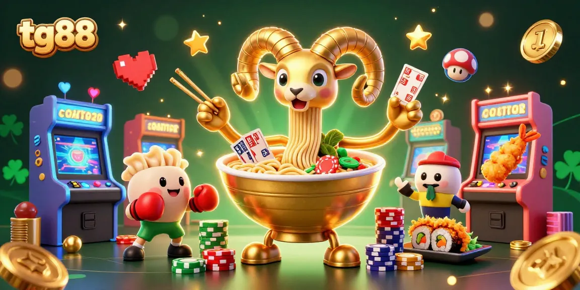 Join the excitement at tg88 with a vibrant 3D illustration depicting a fun casino atmosphere.
