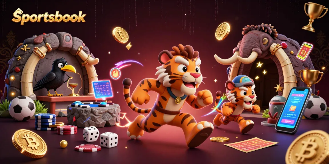 Sportsbook menawarkan taruhan olahraga di kasino prasejarah dengan koper poker unik dan dadu tulang.