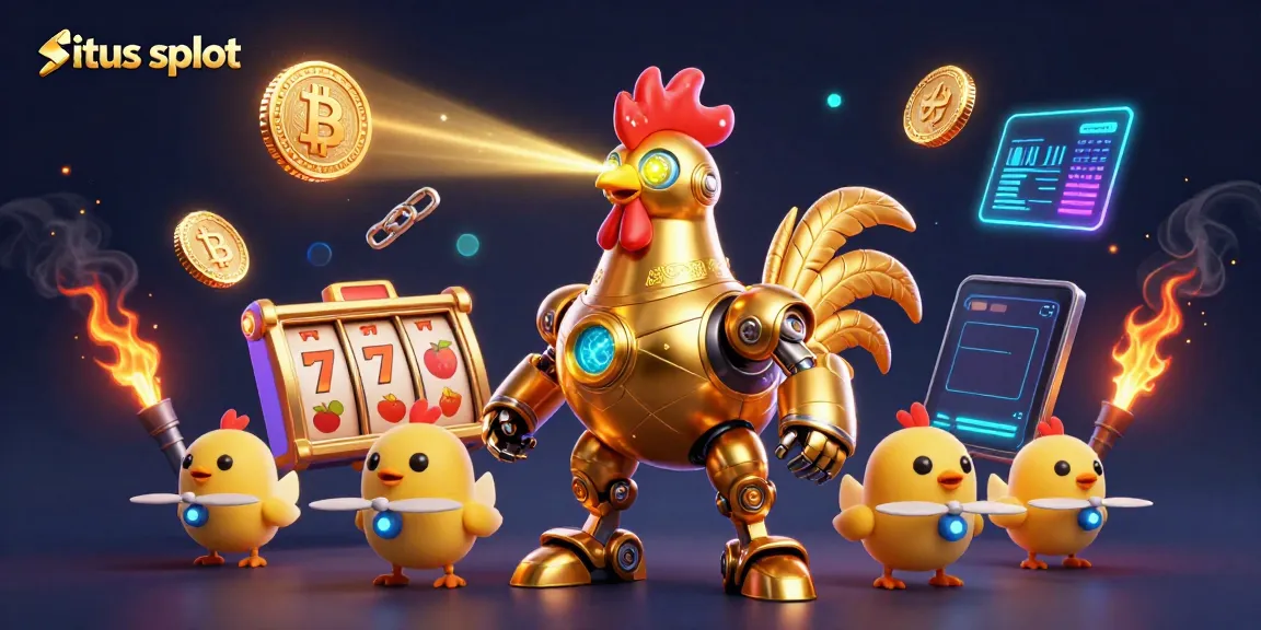 Gamer sedang memutar situs slot dengan jackpot yang bersinar dan simbol buah, menciptakan suasana menarik.