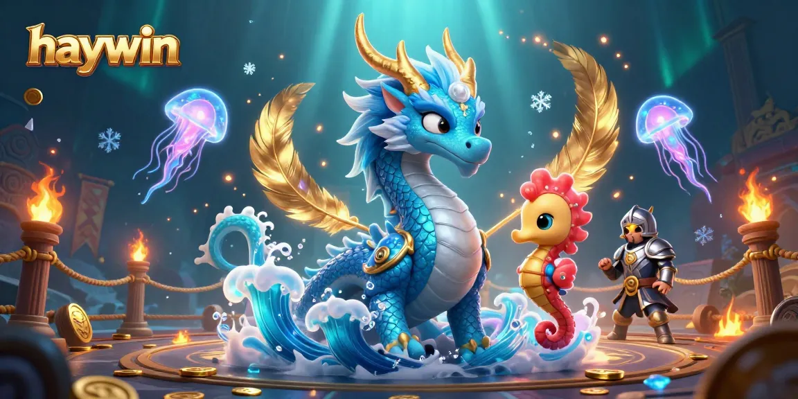 Experience the thrill of haywin-inspired gaming with an azure dragon and coral knight in action.