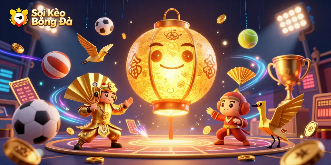 Soi Kèo Bóng Đá displays dynamic sports elements and vibrant colors in a captivating illustration