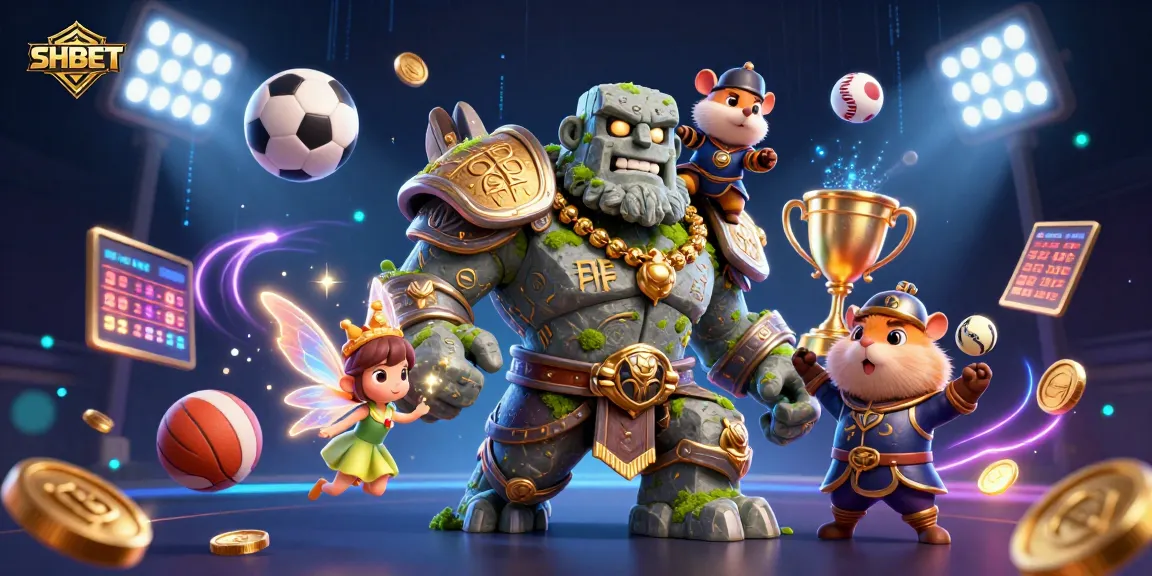 Experience thrilling betting action at SHBET with an engaging illustration of a magical 3D casino scene.
