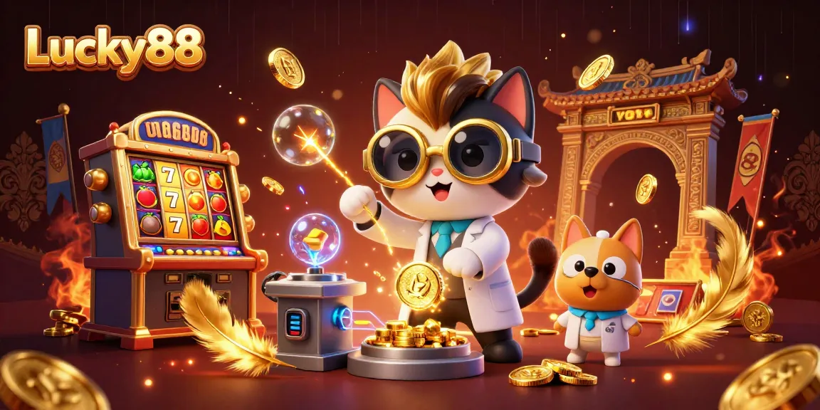 Experience thrilling gameplay and big wins with Lucky88 slot and vibrant casino elements.