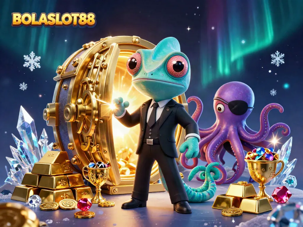 BOLASLOT88 showcases thrilling slots action with vibrant characters in a casino setting, highlighting excitement and allure.