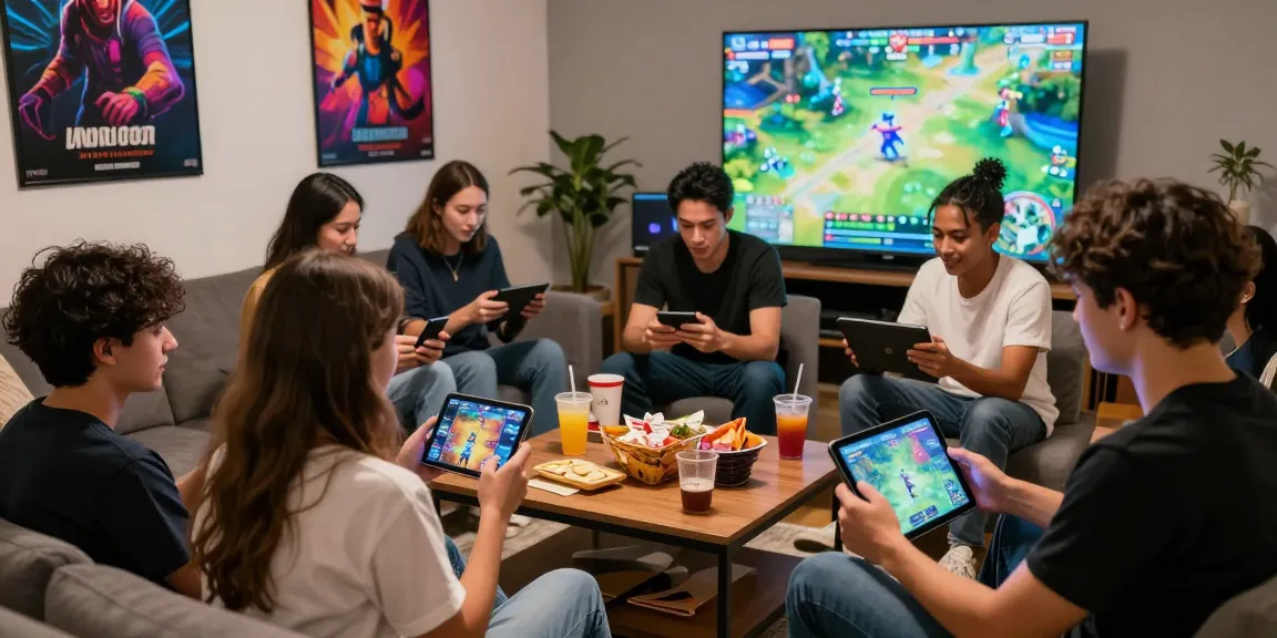 Friends enjoying reward games together in a lively gaming space