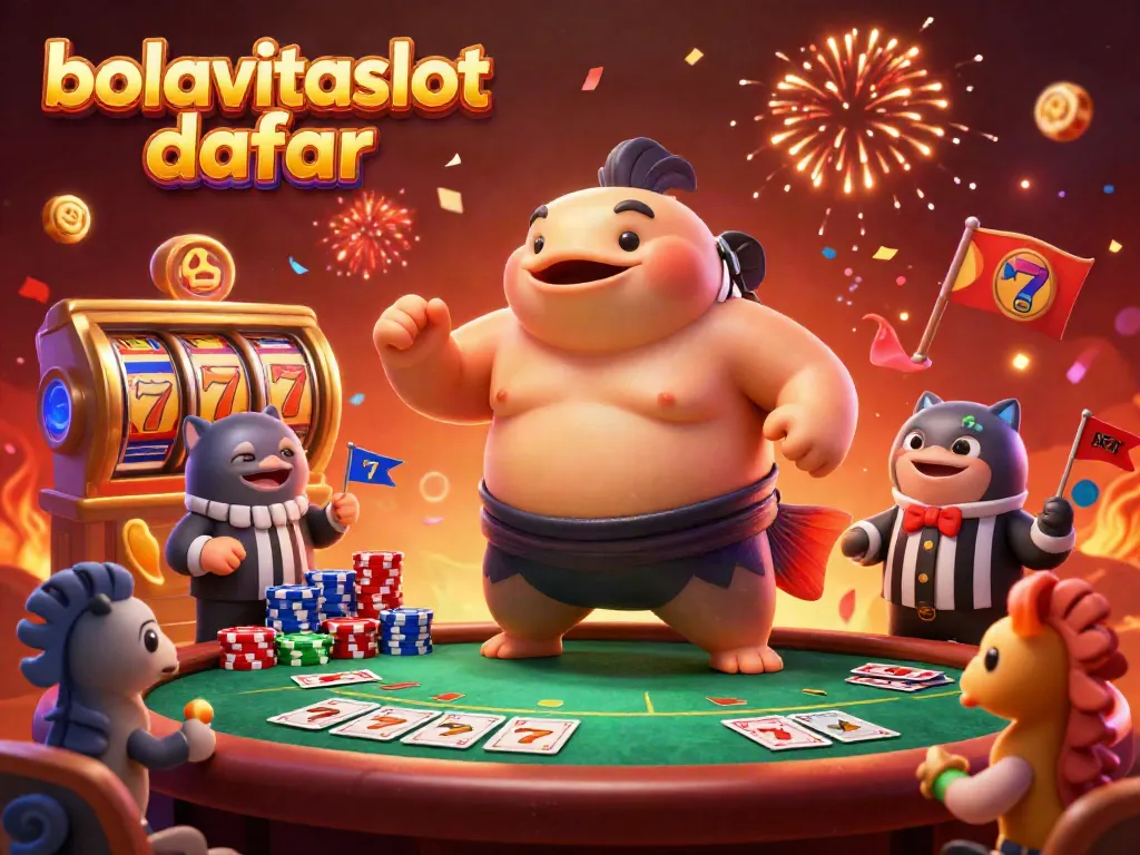 Engage with bolavitaslot daftar in a vibrant underwater casino scene featuring a playful fugu surrounded by dynamic game elements.