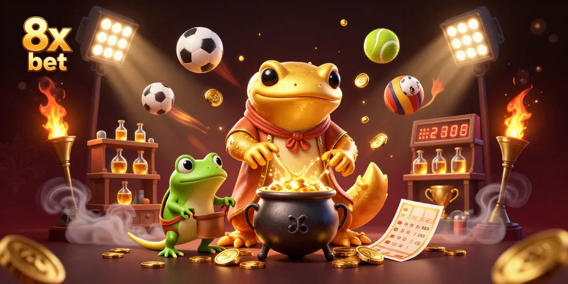 Engage with 8x bet in an ultra-detailed 3D casino world featuring whimsical characters and dynamic game elements.