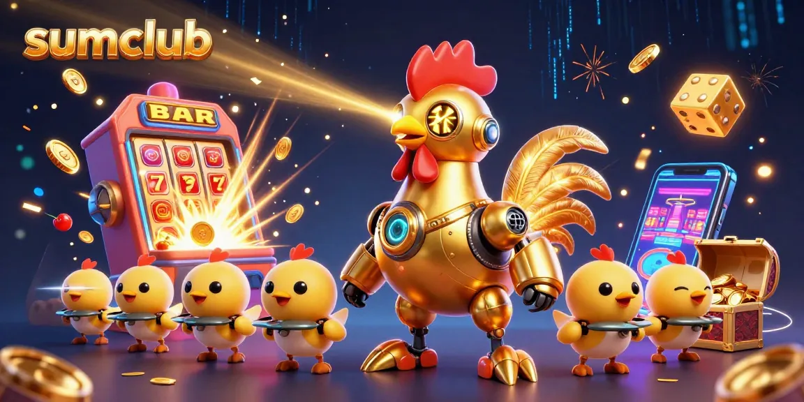 Experience thrilling casino action with sumclub's vibrant games and graphics in an energetic 3D scene.