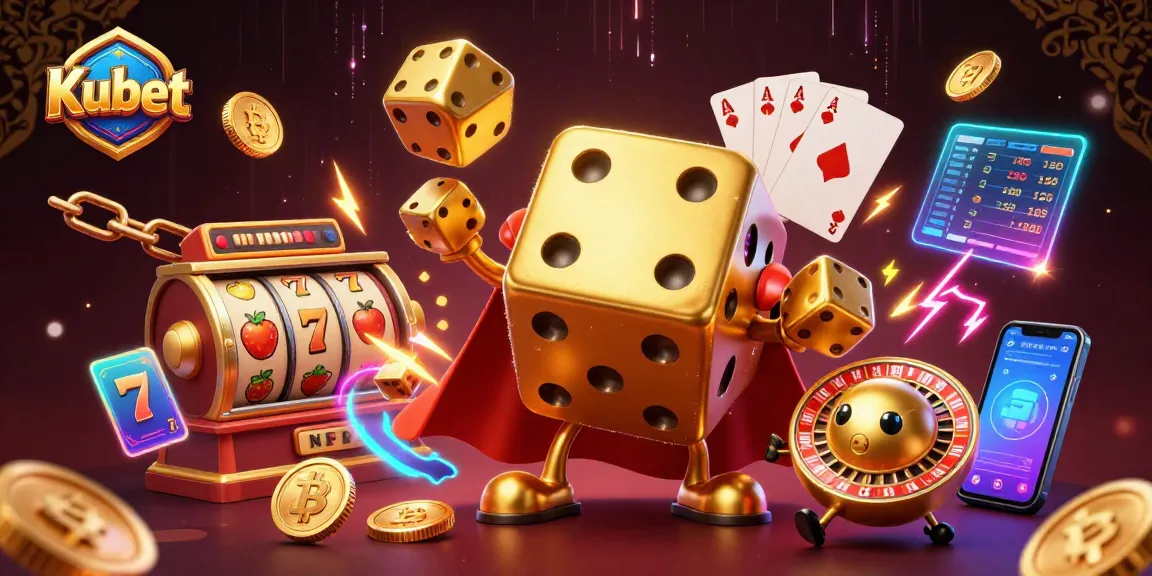 Kubet memikat pemain dengan slot dan jackpot yang menakjubkan di ilustrasi kasino 3D.