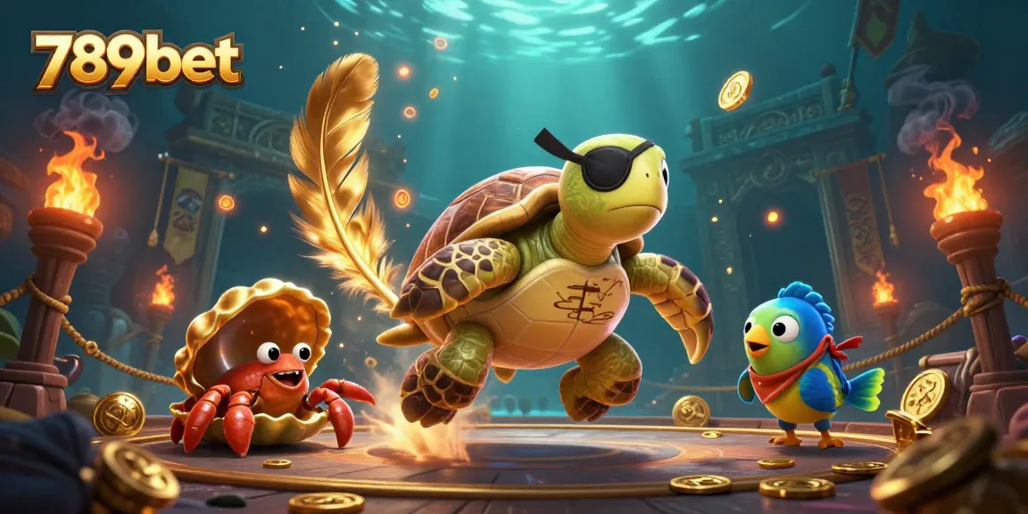 Experience the excitement of 789bet with a vibrant underwater pirate scene featuring playful characters and elements.