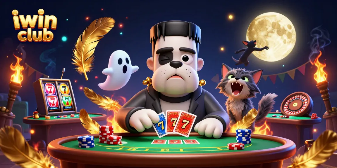 Join the iwin club at this vibrant online casino featuring classic table games and ghostly characters.