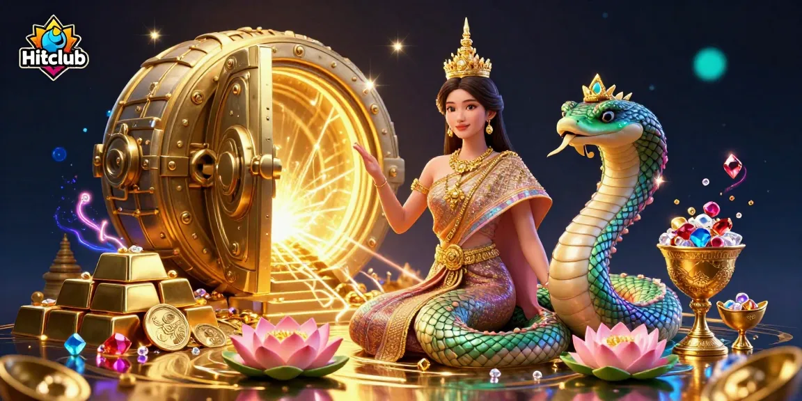 Engage in thrilling gaming adventures at Hitclub with a stunning 3D casino illustration.