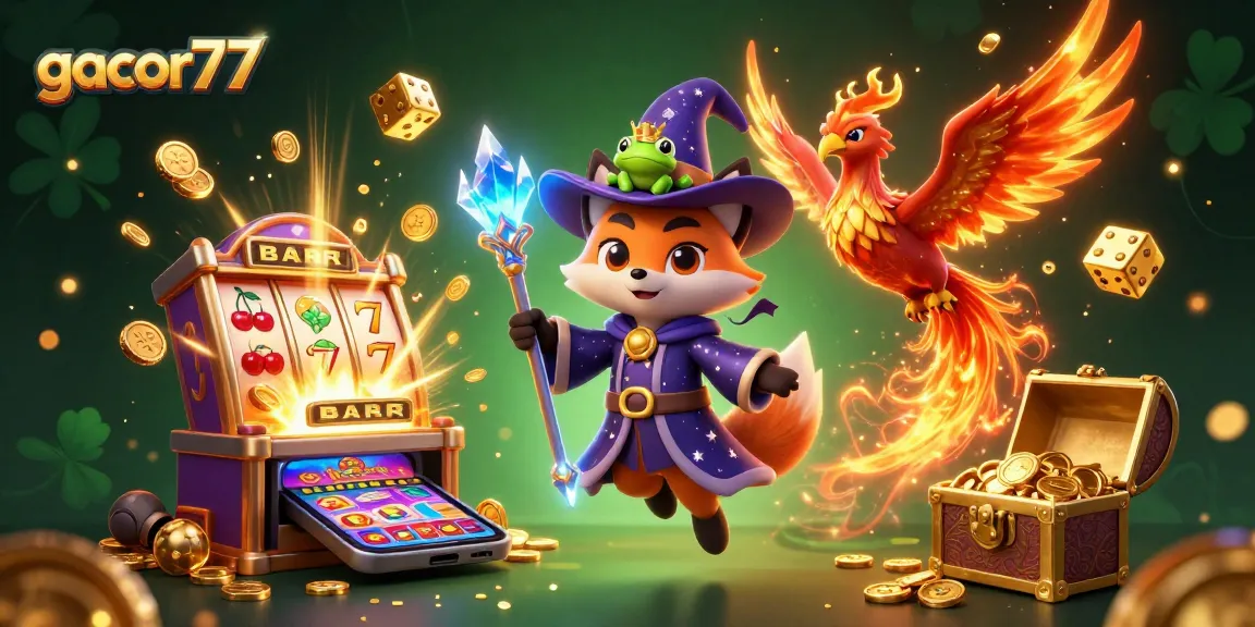 Gacor77 menampilkan wizard fox 3D dengan slot jackpot meledak, pengalaman bermain kasino yang seru.