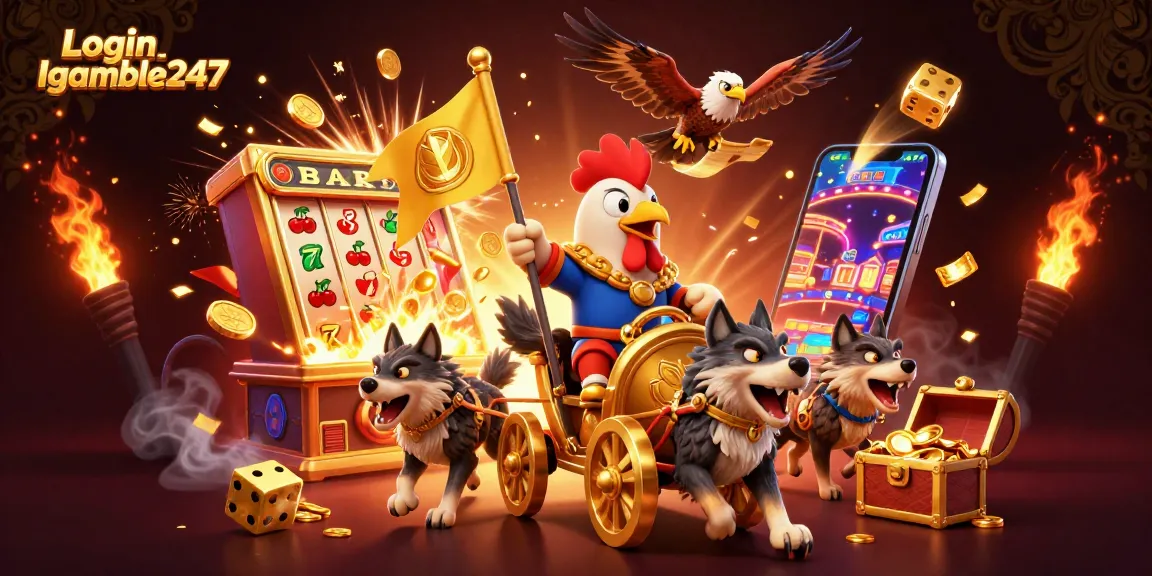 Experience thrilling gameplay with Login Igamble247 featuring a captivating 3D casino adventure scene.