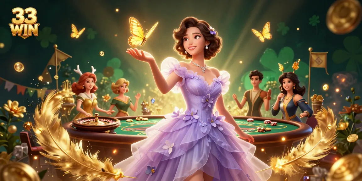 Win big at 33 WIN with an exciting casino atmosphere featuring roulette and poker tables.
