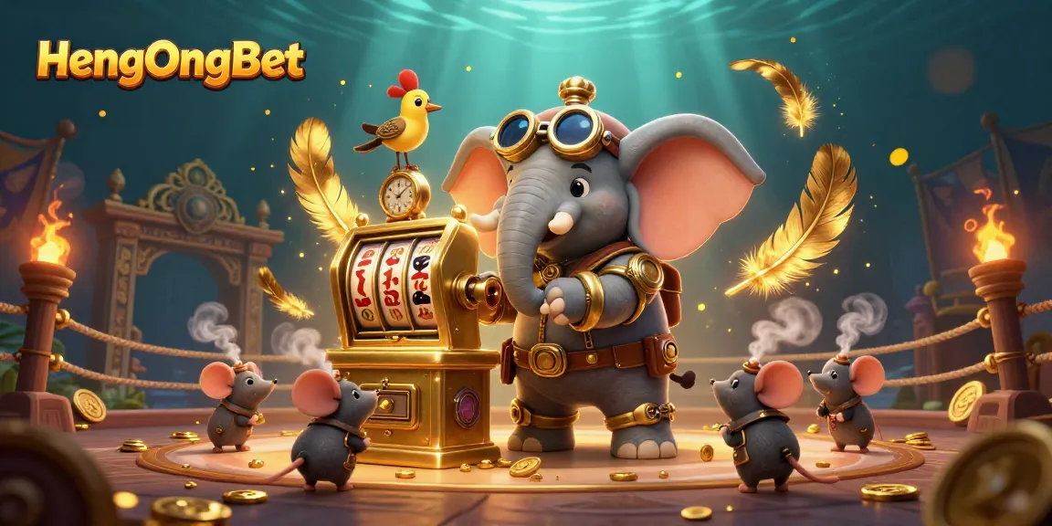 Engage with the thrilling world of gambling at HengOngBet featuring vibrant characters and dynamic gaming elements.
