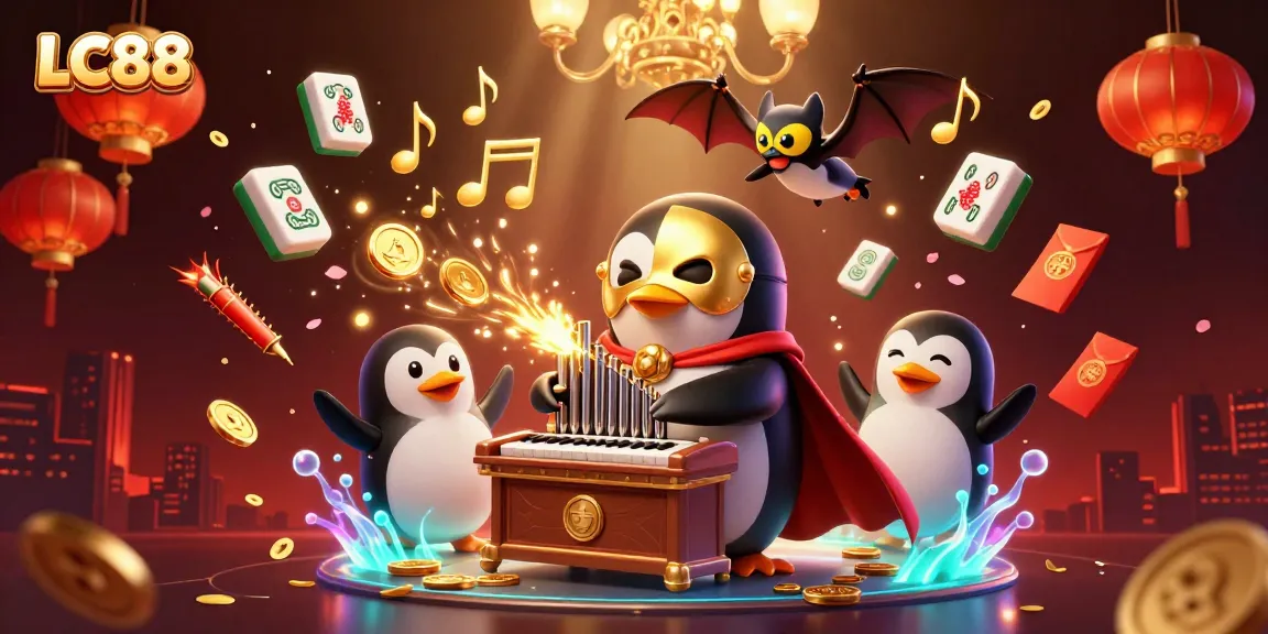 Experience the thrills of casino gaming at LC88 with a vibrant 3D illustration showcasing enchanting game elements.