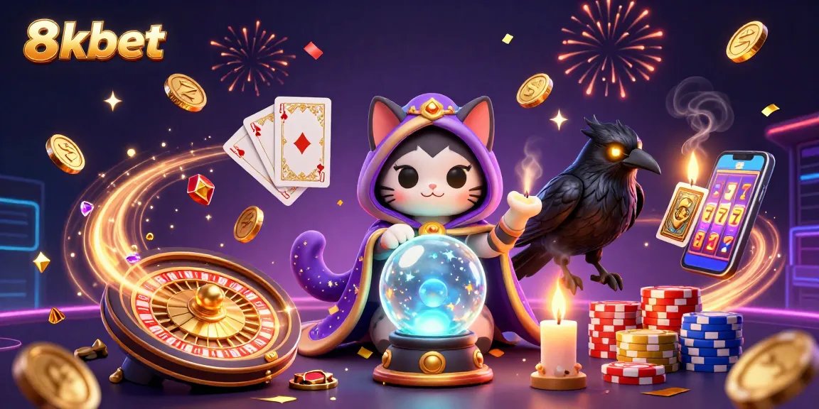 Engage with 8xbet's vibrant online gaming scene featuring mystical characters and dynamic gaming elements.