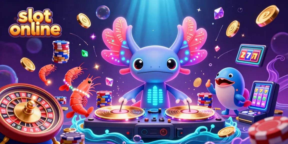Win big at slot online with vibrant characters dancing amid cascading coins and jackpot delights.