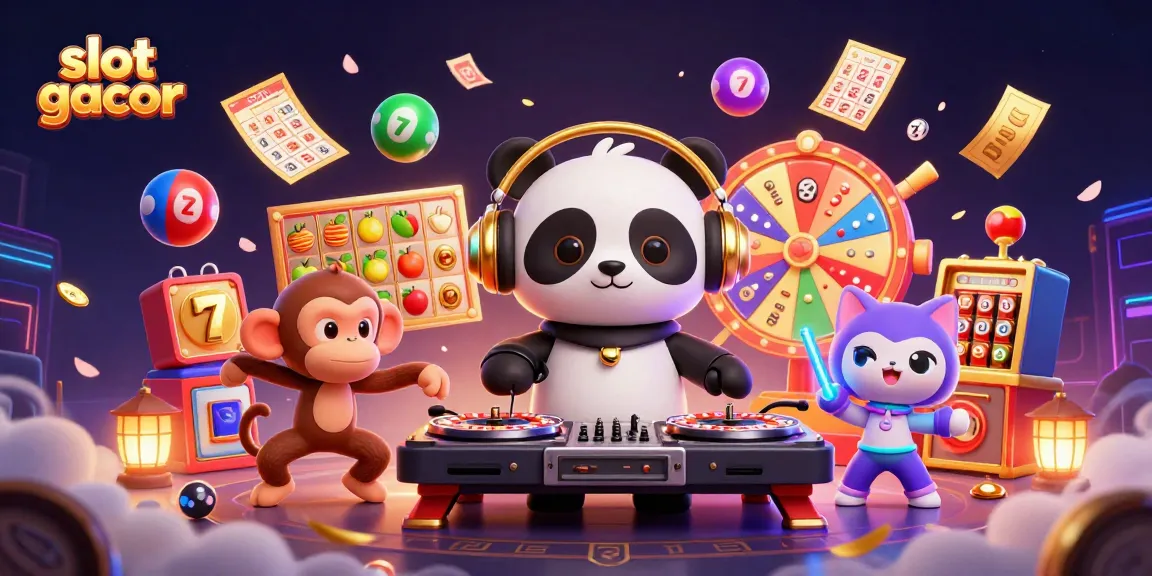 Menangkan permainan slot gacor dengan DJ panda dan elemen kasino yang meriah.