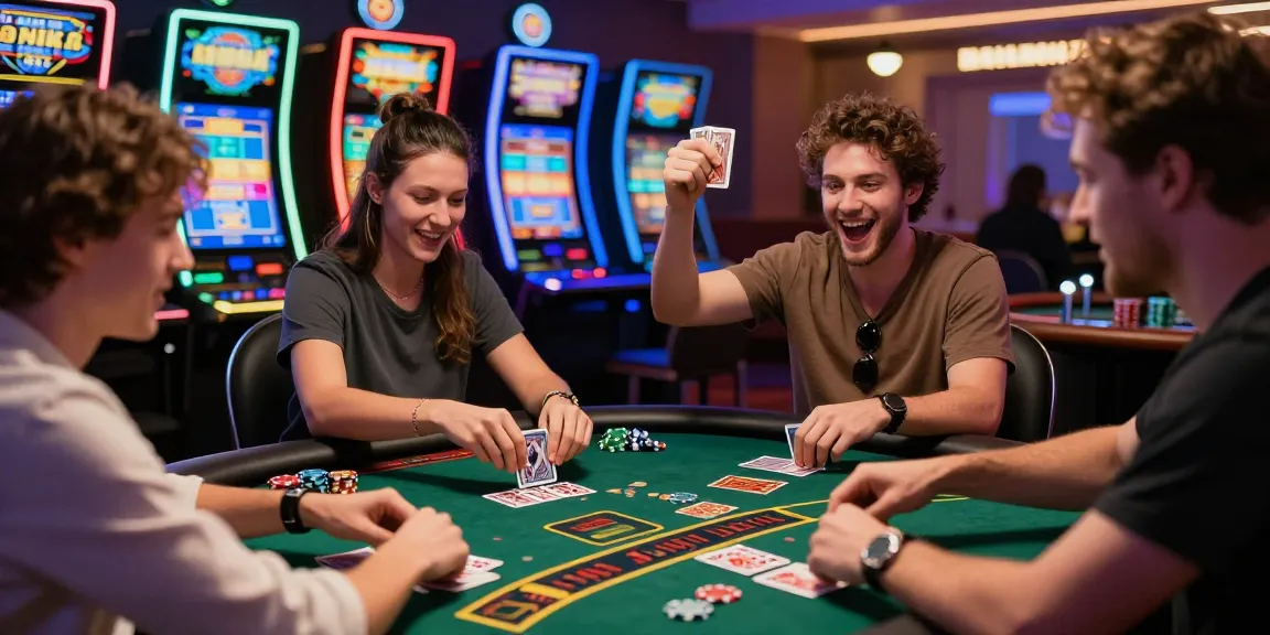 Exciting gameplay in a casino non aams sicuri setting with players enjoying blackjack, vibrant atmosphere and digital gaming elements.