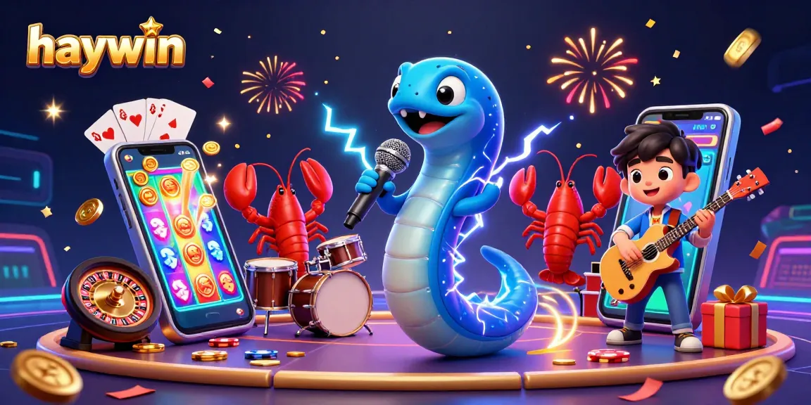 Experience excitement with Haywin at an underwater casino stage featuring vibrant characters and gaming elements.