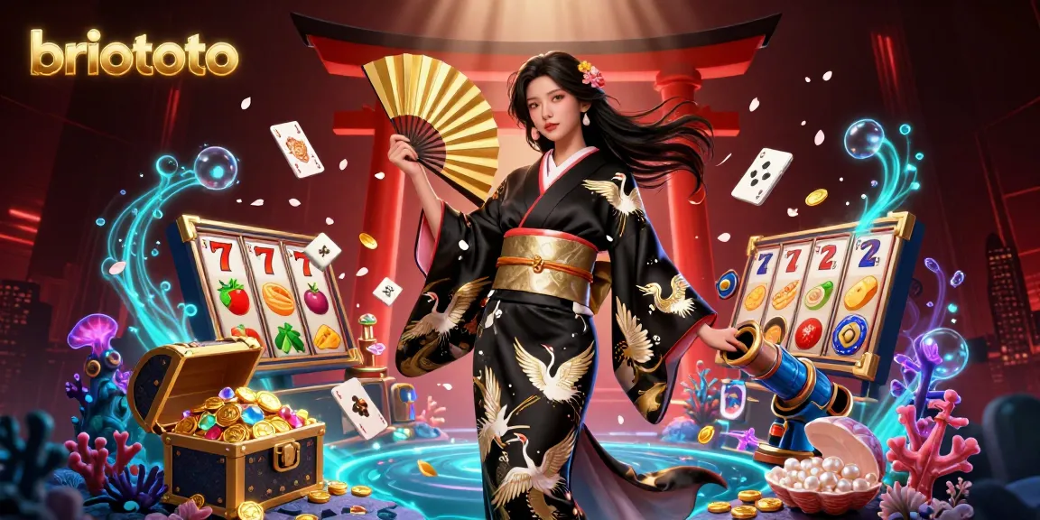 Briototo offers a thrilling online experience with vibrant slots and dynamic play featuring an elegant woman in a casino setting.