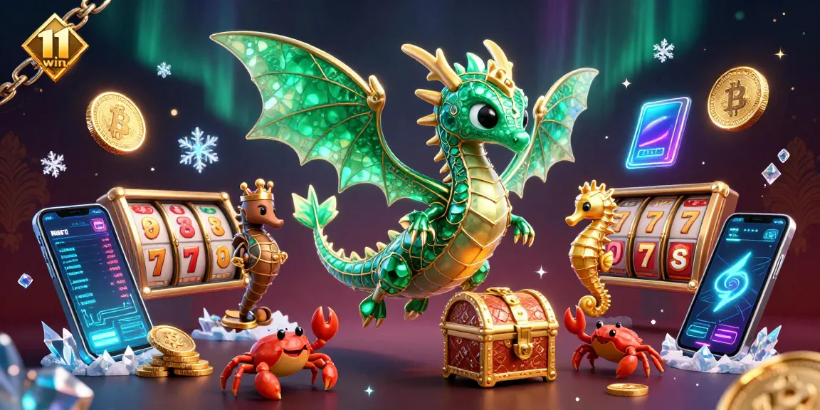 Engage with exciting 11 win gaming as sea dragon, royal seahorse, and tiny crabs reveal treasures.