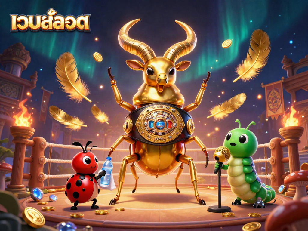Experience the thrill of เว็บสล็อต with our dynamic casino-themed 3D illustration showcasing action-packed characters in a vibrant setting.