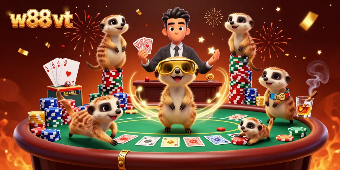 Trải nghiệm bùng nổ tại w88 vt với meerkats biểu diễn các trò chơi casino sinh động.
