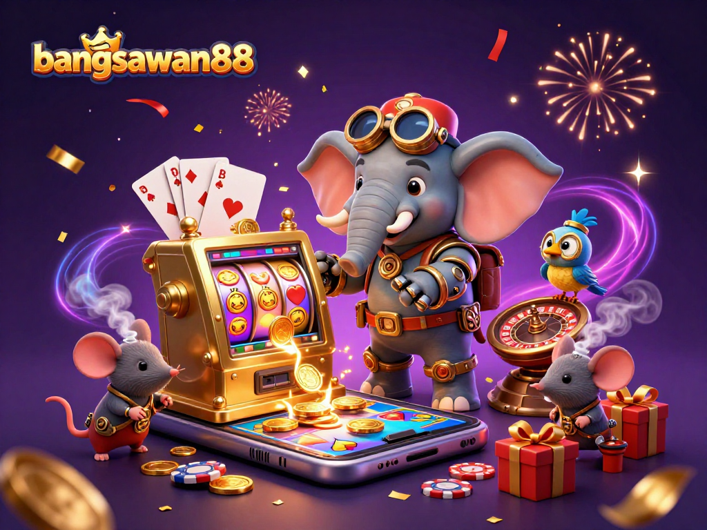 Engage proactively with bangsawan88's thrilling slot adventures featuring a dynamic steampunk elephant.