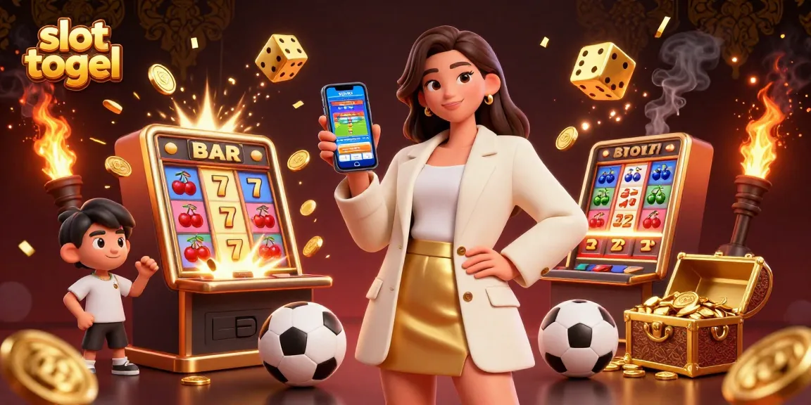 Engage in slot togel action with a vibrant casino illustration featuring a friendly player.