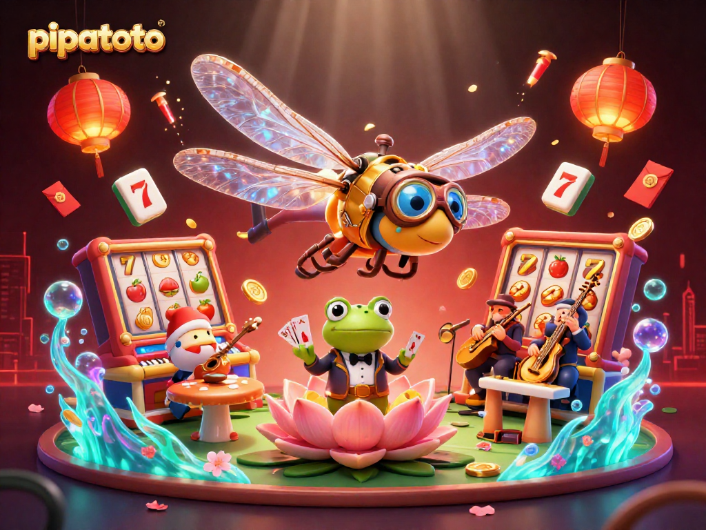 Engage in the thrills of pipatoto gaming with a lively 3D casino scene full of excitement.