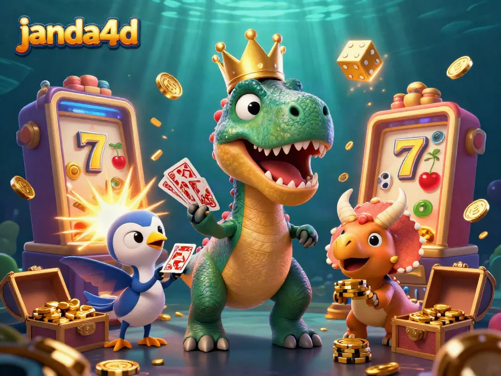 Janda4d menghadirkan slot menarik dengan karakter dinosaurus yang menghibur dalam permainan kasino.