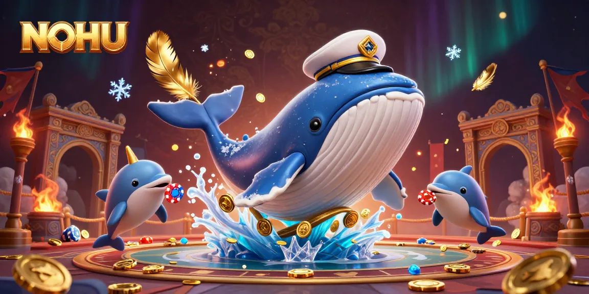 Unveil exciting winning strategies at NOHU with vibrant casino characters and rich gambling elements.